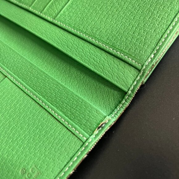 Gucci Continental Wallet Web Green Interlocking GG - Picture 5 of 7